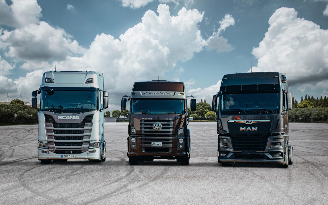 Scania, VW e MAN, as três marcas de caminhões do Grupo Traton