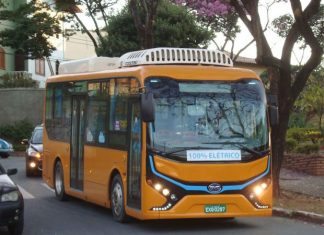 BYD testa micro-ônibus elétrico em Belo Horizonte