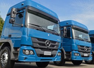 Mercado de caminhões cai 31,70% até abril