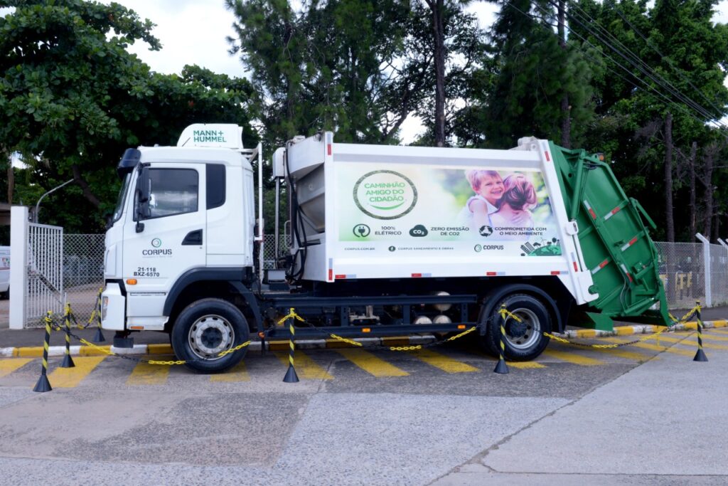 Caminhão BYD com tecnologia de filtragem de poluentes da MANN