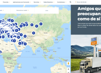 Ford Trucks continua operando em mais de 50 países no mundo Site da Ford Trucks mostra os países com representantes da marca