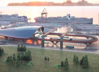 Parece ficção, mas empresa lança projeto de transporte de carga em alta velocidade para portos HyperPort para o transporte de contêineres em portos e em alta velocidade