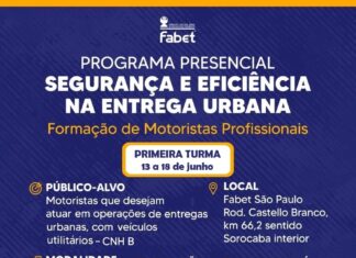 Fabet: curso para motorista com CNH B para trabalhar em operações de entrega urbana fabet