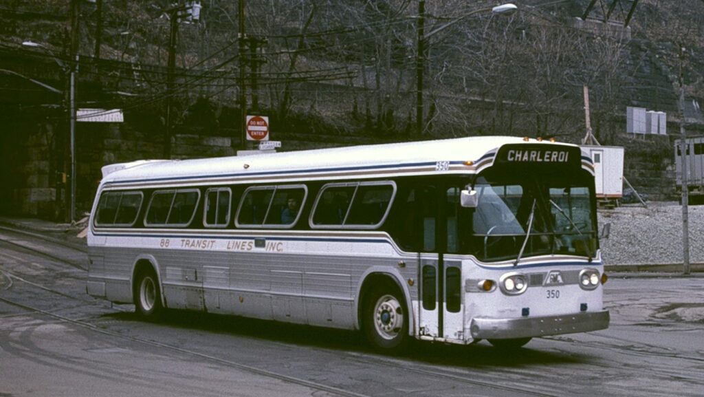 Suburban type GM New Look bus Pittsburgh 1984