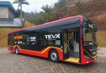 Turp Transporte testa ônibus elétrico TEVX Higer em Petrópolis