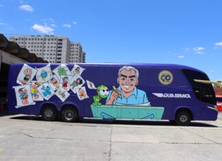 Viação Águia Branca homenageia os 90 anos de Mauricio de Sousa