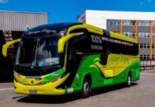 Marcopolo entrega o primeiro ônibus Paradiso G8 a biometano Marcopolo entrega primeiro ônibus Paradiso G8 a biometano
