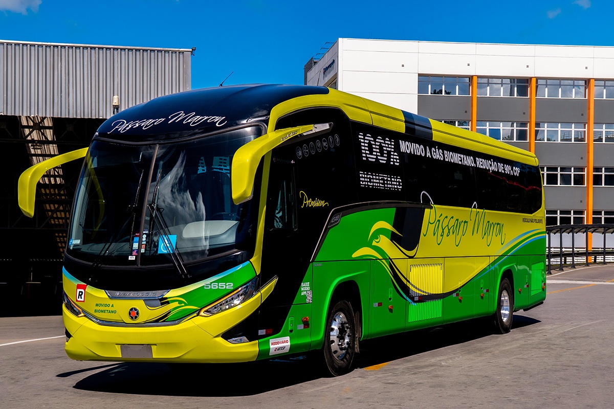 Marcopolo entrega o primeiro ônibus Paradiso G8 a biometano