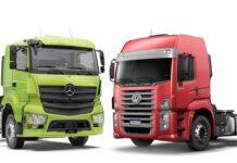 Mercado de caminhões cai 8%, com Volkswagen e Mercedes na disputa