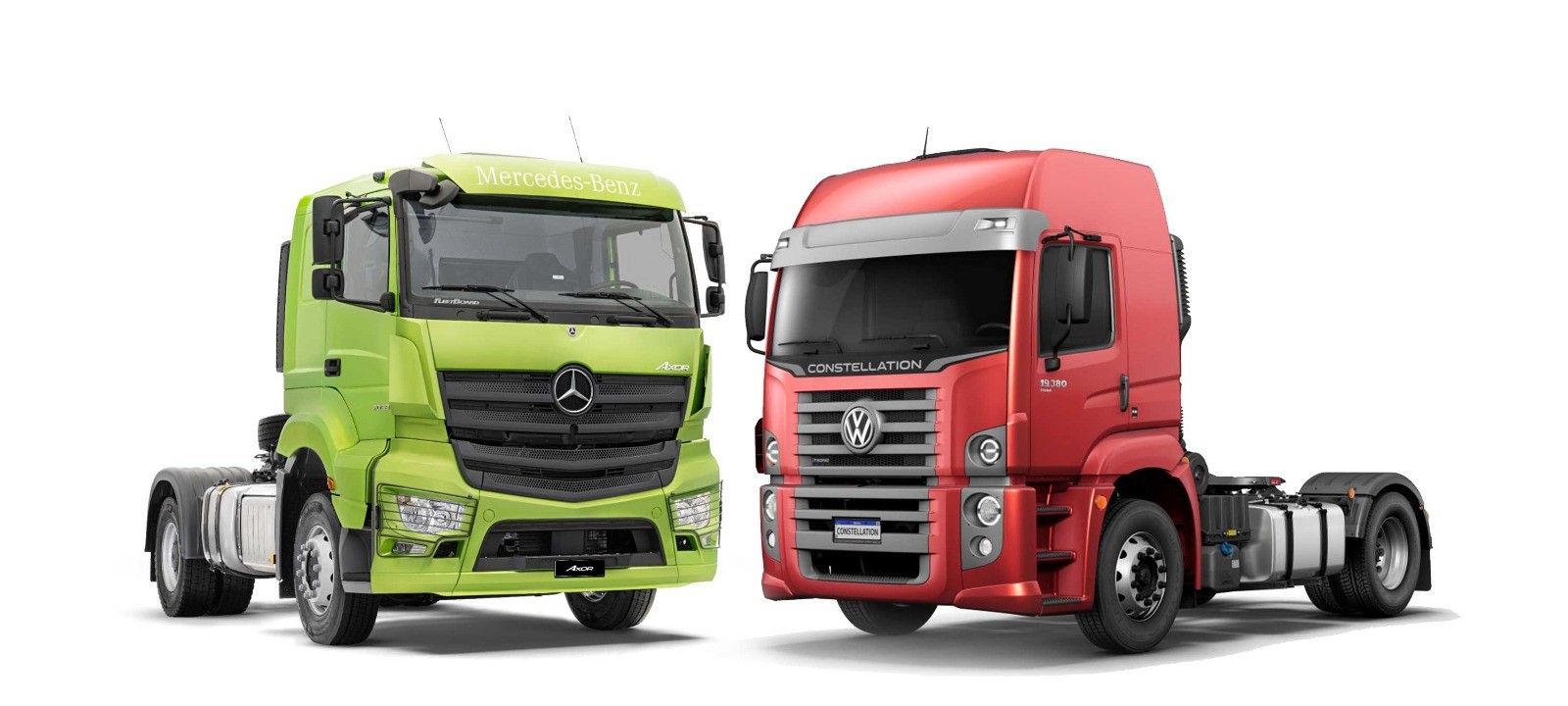 Caminhões em queda, mas VW e Mercedes brigam pelo topo