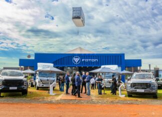 Foton amplia linha de caminhões e testa elétrico no agro brasileiro Foton exibe caminhão elétrico futurista e reforça ofensiva na Agrishow 2026