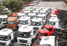 Venda de caminhões 0-km recua 15,3% de janeiro a abril