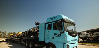SVD Transporte roda com caminhão Sany elétrico